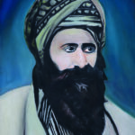 הבן איש חי ציור דיוקן של גבר מזוקן הלובש כיסוי ראש בדוגמת פסים וקישוטים. פניו בהירות, עיניו מביטות לצד שמאל, ויש לו זקן כהה ועבה. הרקע בצבעי כחול כהה ובהיר המשתלבים יחד.